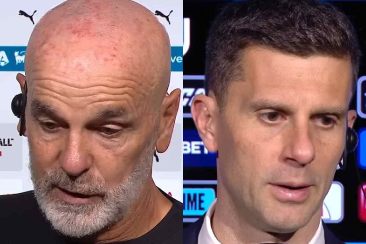 Stefano Pioli e Thiago Motta in primo piano